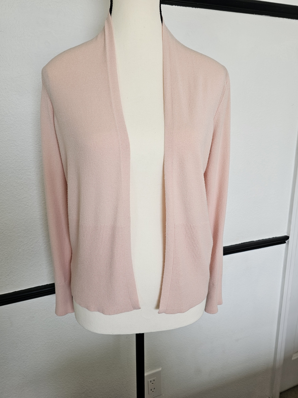 LOFT  Light Pale Pink Open-Front Cardigan/Sweater(M)